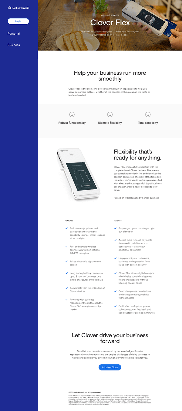 flex page screenshot